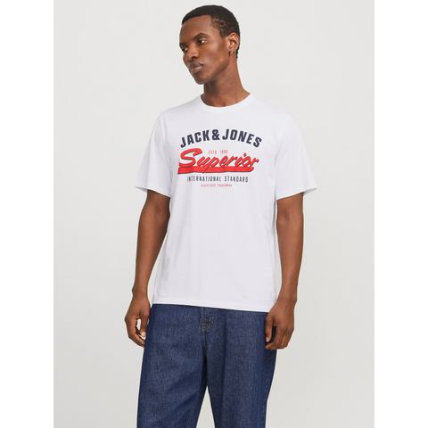 Jack & Jones Shirt met ronde hals JJELOGO TEE SS O-NECK 2 COL SS25 SN