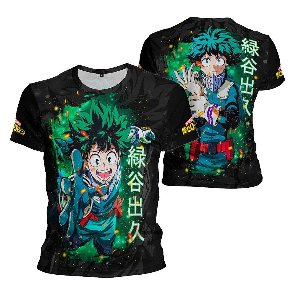 ETST WENDY 005 Mijn Hero Academia T-shirt Mannen Kleding Zomer Korte Mouw Tee Anime Cool Deku 3D Print T-shirt Fashion Casual midoriya Izuku Tops S