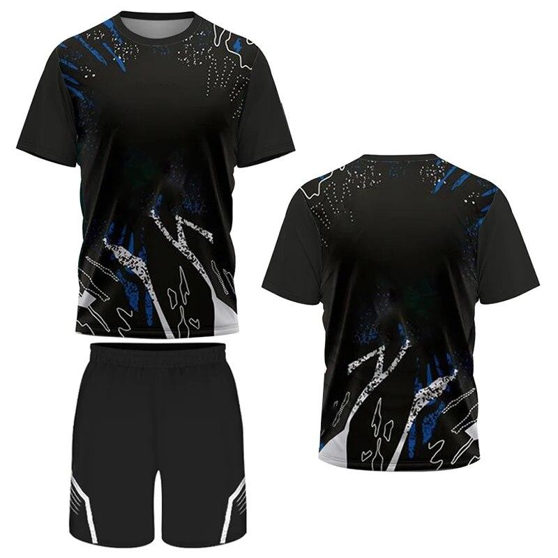 ETST WENDY 05 T-shirt en shorts Set Tennis Tafeltennis Trainingskleding Zomer Outdoor Running Light L