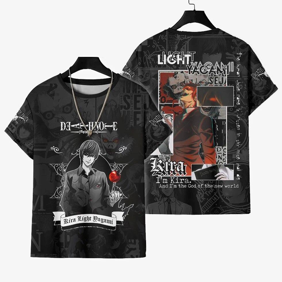 ETST 03 Manga Death Note T-shirt Voor Mannen Tee Kleding Mode Zomer Korte Mouw 3D Gedrukt T-shirt Cool Tops Unisex Kleding XL