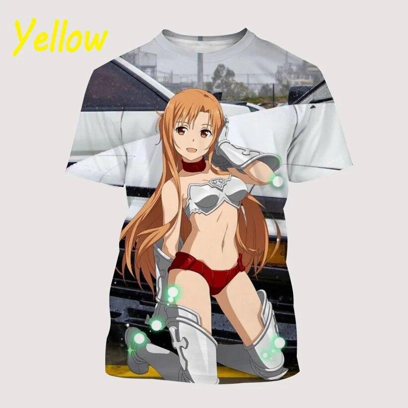 Xin nan zhuang Zomer Sword Art Online 3D Gedrukt T-shirt Unisex Casual T-shirt Harajuku T-shirt Nieuwe Anime SAO T-shirt XS