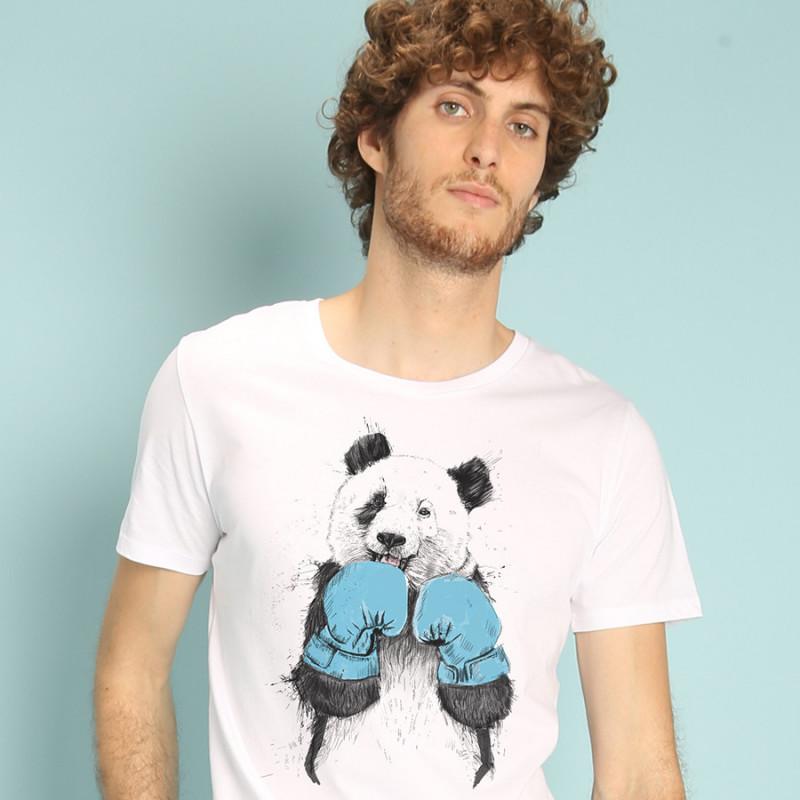 Le Roi du Tshirt T-shirt Homme - THE WINNER PANDA S wit