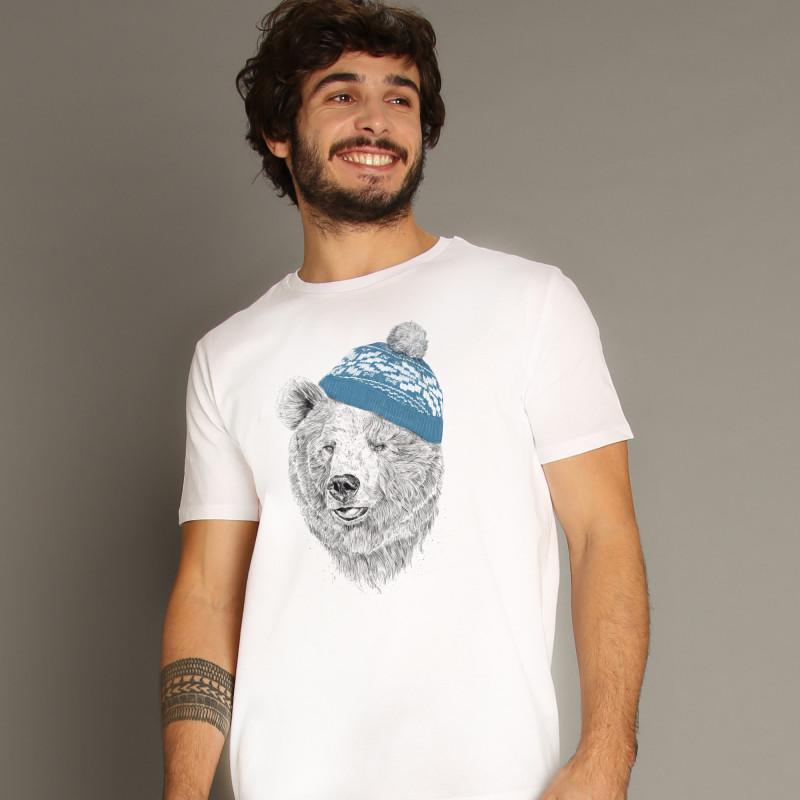 Le Roi du Tshirt T-shirt Homme - HELLO WINTER S wit