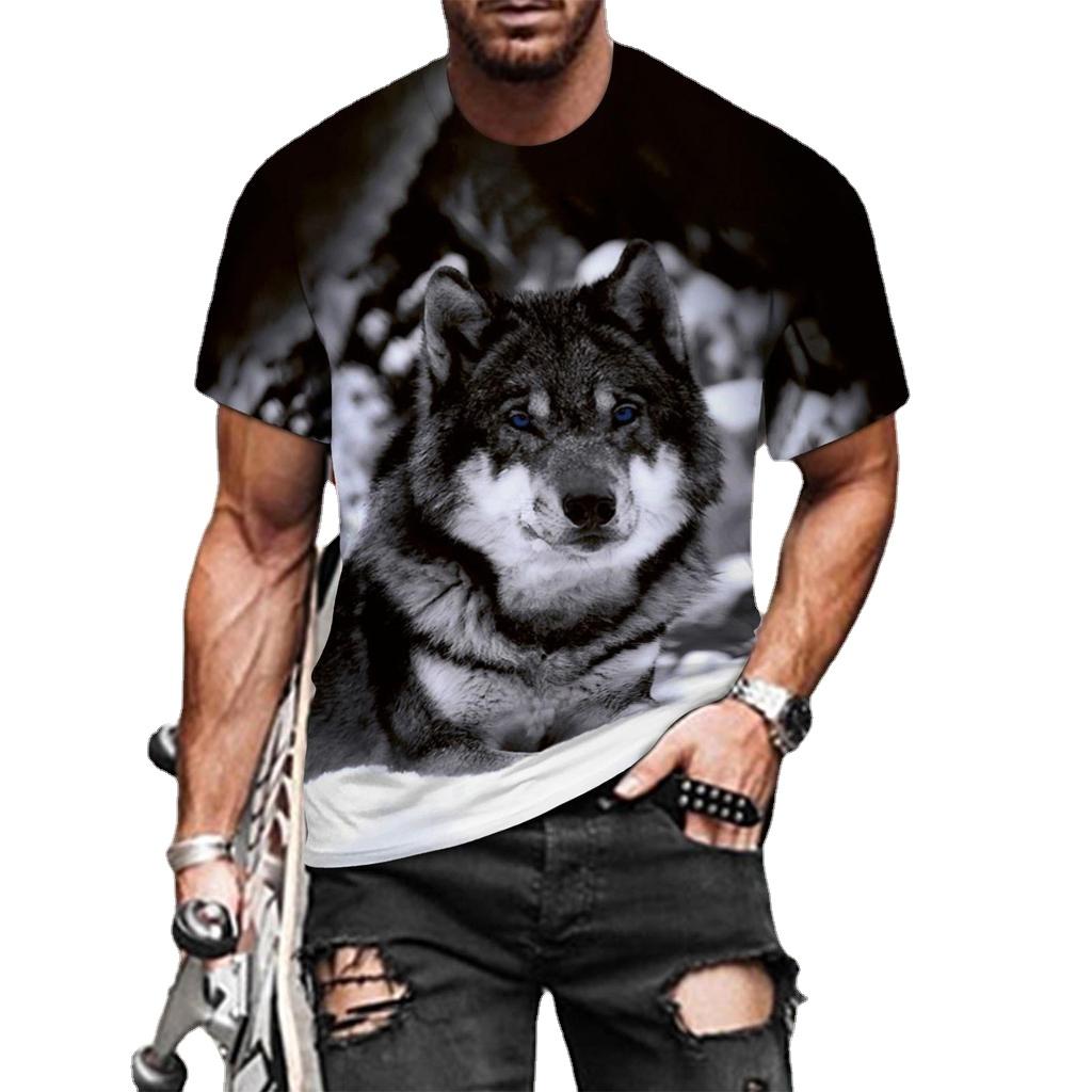 ForYourBeauty Lente Zomer Tops Mannen Plus Size Kleding Dier 3D Print T-shirt Tijgerpatroon Tees O Hals Korte Mouw Top ademende Man Shirts XS