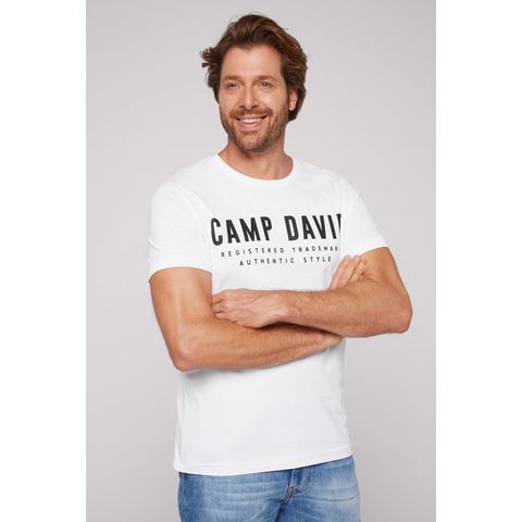 CAMP DAVID T-shirt met logoprint voor