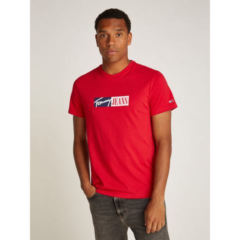 Tommy Jeans Plus Shirt met ronde hals TJM SLIM ENTRY GRAPHIC TEE EXT