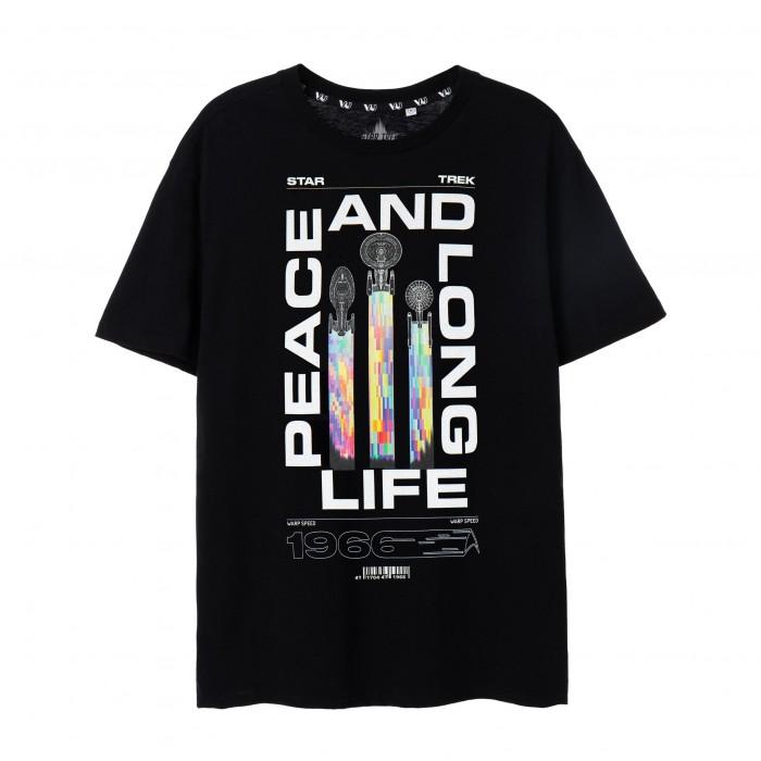 Star Trek Mens Peace And Long Life T-Shirt L zwart