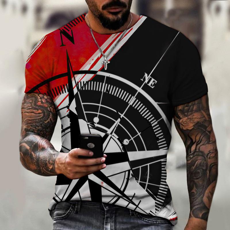 No. 11 Fashion Mannen 3D Cartoon Print T-shirt Zomer Tee Liefhebbers Kleding Man Driedimensionale O Hals Korte Mouw Losse Tops Ademende paren Shirts S