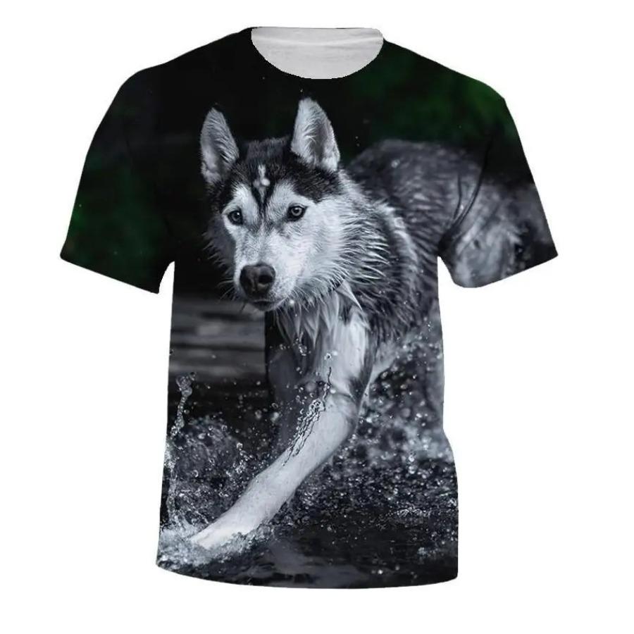 No. 11 Fashion 3D Casual Hond Print T-shirt Mannen Vrouwen Zomer Dier Tee Man O Hals Korte Mouw Losse Tops Ademend koppels T-shirts S