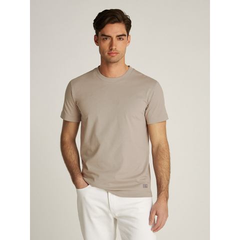 Calvin Klein Shirt met ronde hals WOVEN LABEL REGULAR TEE