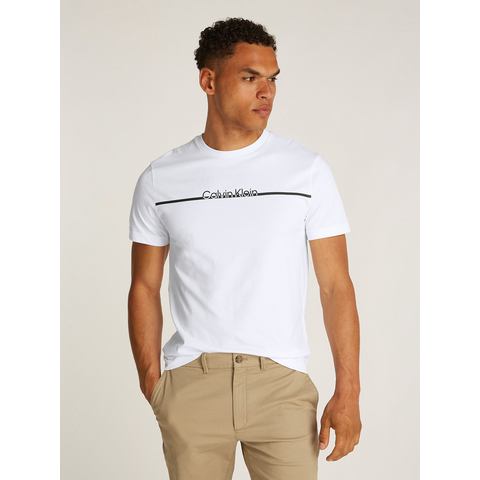 Calvin Klein Shirt met ronde hals SPLIT LINE LOGO T-SHIRT