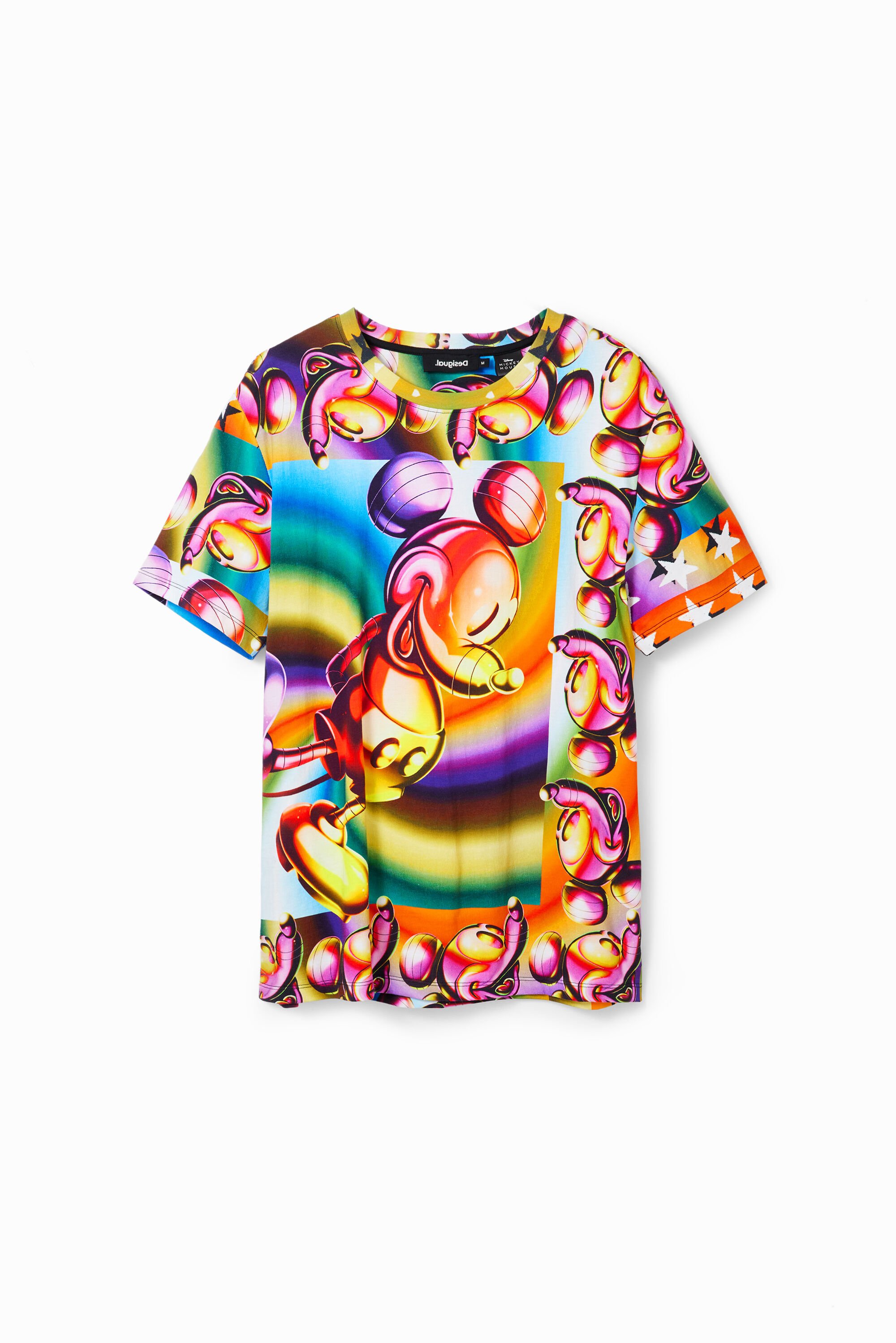 Desigual Oversized en veelkleurig T-shirt met Mickey Mouse - MATERIAL FINISHES