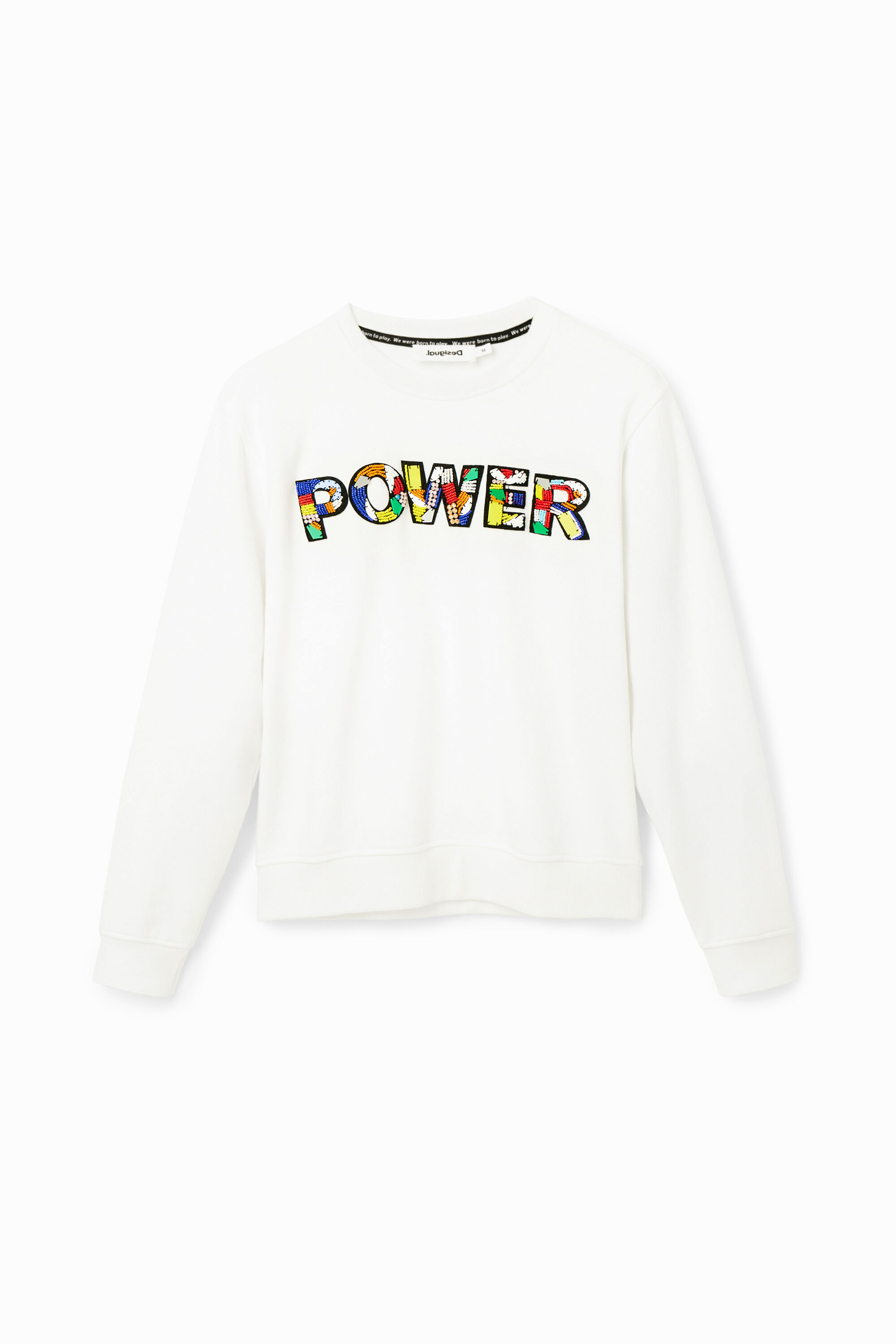 Desigual Sweatshirt met patch Power - WHITE