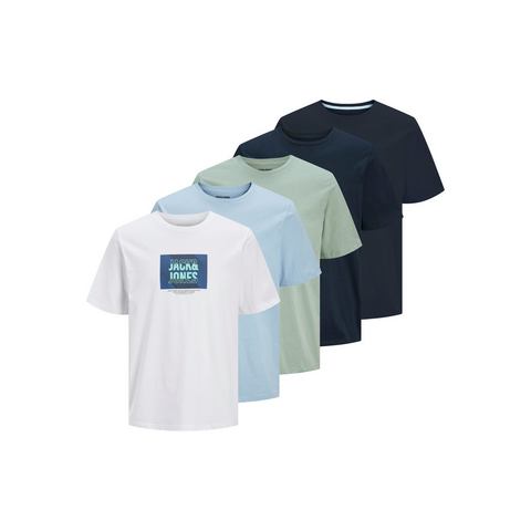 Jack & Jones PlusSize T-shirt JJHUDSON TEE SS CREW NECK 5PK MP PLS (5-delig)