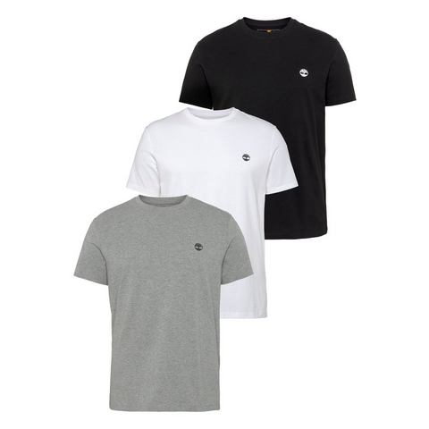 Timberland T-shirt 3xPack Basic Jersey Crew Tee Slim Multi Color (set, 3-delig)