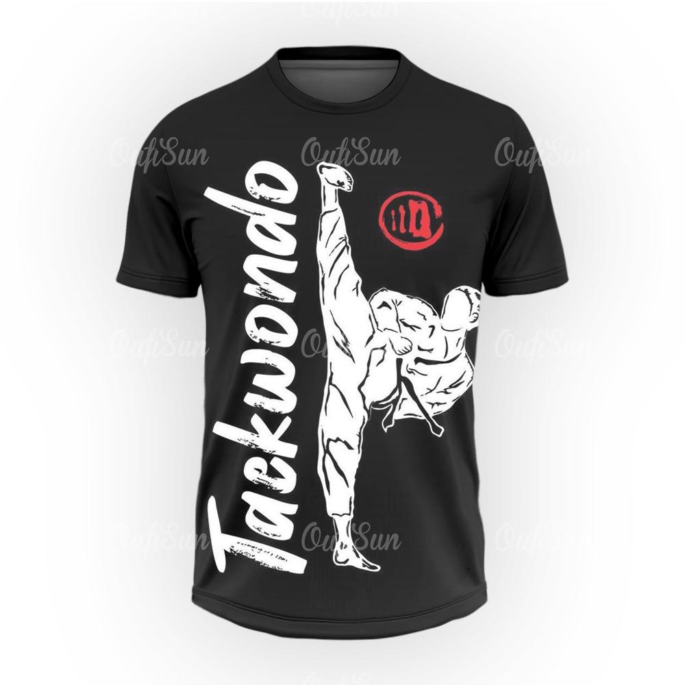 ETST WENDY 005 Taekwondo T-shirt voor heren Fitness T-shirt voor heren Casual T-shirts met korte mouwen Snel drogende kleding Top Oversized T-shirt Streetwear L