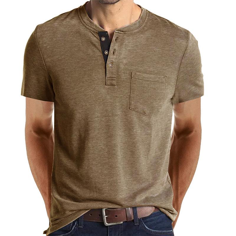 FX Men Heren Henley-shirts met korte mouwen Casual Basic Tops Zomer Knoop Sport-T-shirts met zak Atletisch Workout Vochtafvoerend T-shirts voor heren XL wit