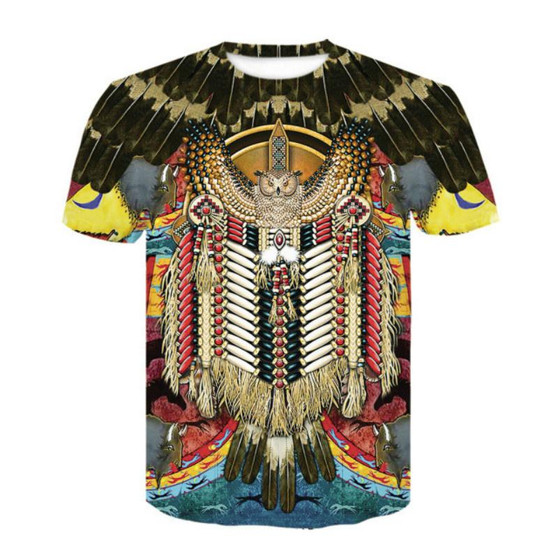 Subilier Boho Heren T-shirts 3D-printen Stretch Indiaas Design Paar Straat T-shirts Zomermode Kleding T-shirts S