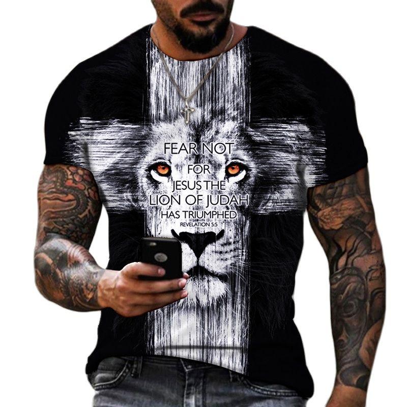 Subilier De nieuwste O-hals stijl Harajuku heren T-shirt Fashion Fun 3D Printing Grappige heren Casual Top T-shirt Mode Ultrakorte mouw XS