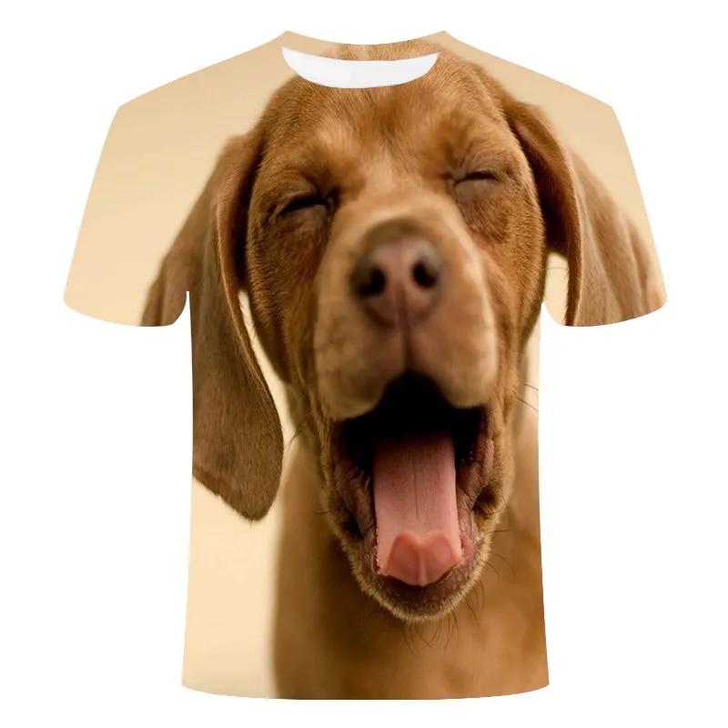 Subilier Mode 3d Hond Gedrukt T-shirts Voor Mannen S T-shirt Hip Hop Zomer Streetwear Kat T-shirt Grappig Casual Korte Mouw oversized Tops S