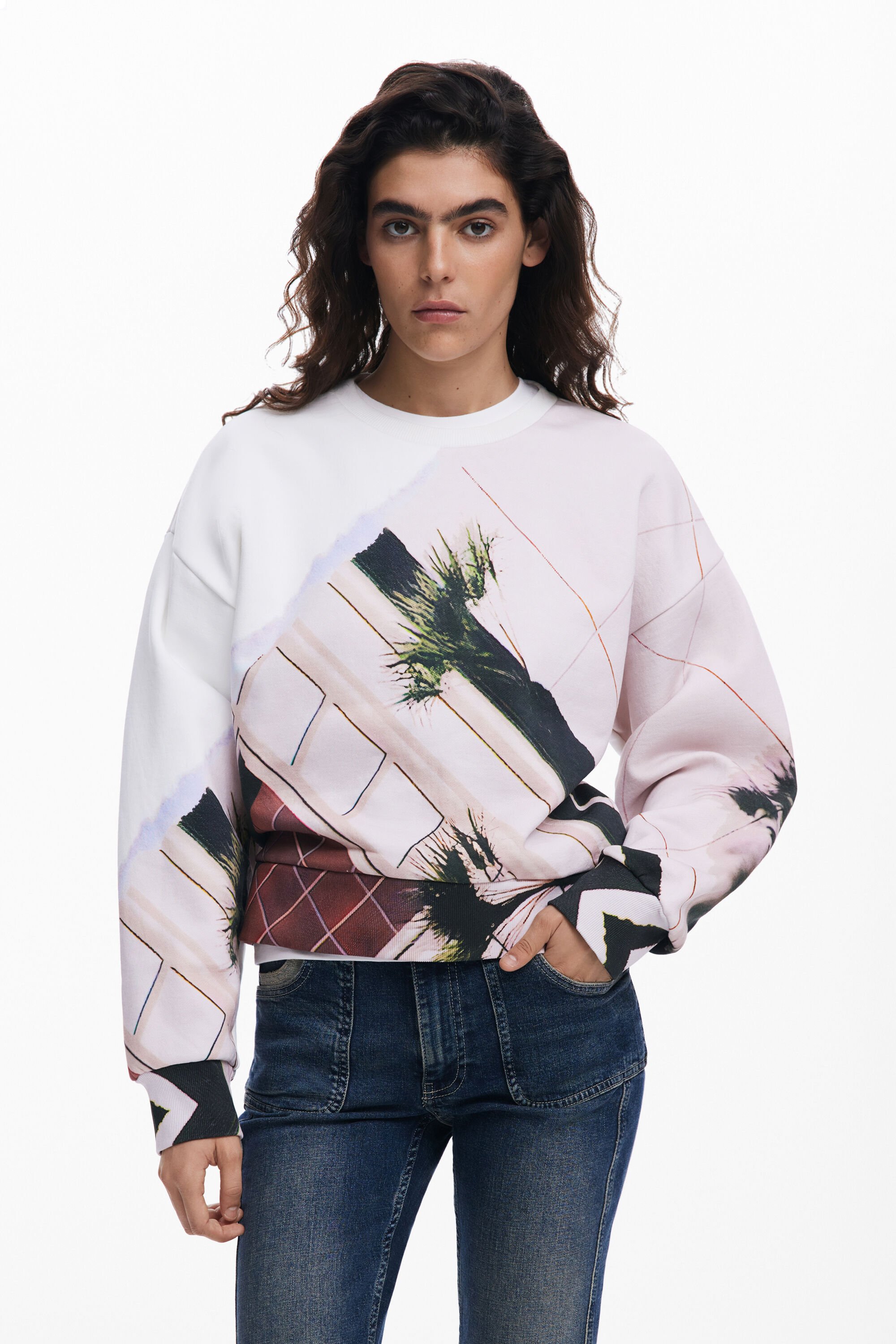 Desigual Bedrukte sweatshirt - MATERIAL FINISHES