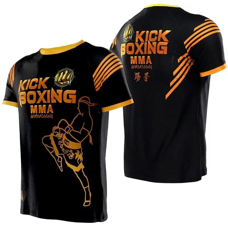 Subilier 3D Muay Thai Gedrukte T-shirt BJJ MMA Grafische T-shirts Voor Mannen Kid Fashion Cool Hip Hop Gym Korte mouwen Sport Kleding Tee XS