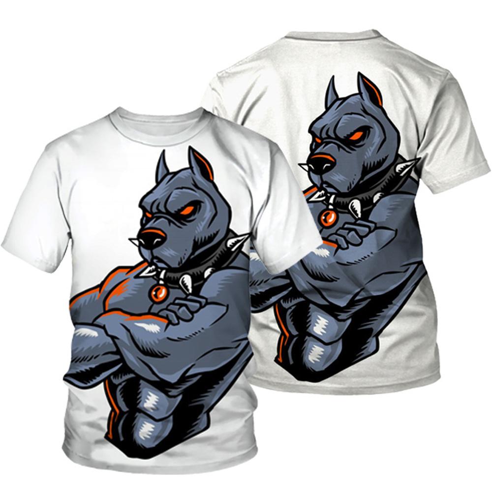 Subilier 3D Print T-shirts Heren Dames Mode Streetwear O-hals Korte Mouw T-shirt Harajuku Heren T-shirts Tops Dieren Boksen Honden XXS