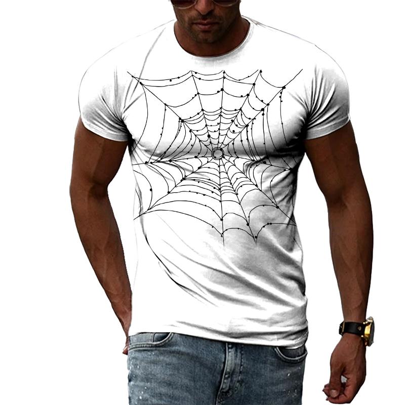 Subilier Bee Spider Klein Dier 3D Afdrukken Zomer mannen Korte mouwen T-shirt Mode Straat Persoonlijkheid Hoogwaardige Ronde Hals shirt S