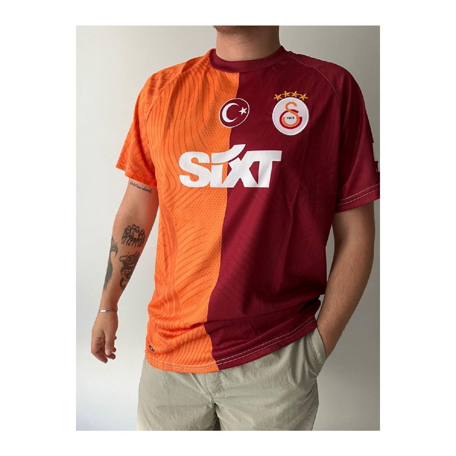 Palmiye istanbul cardi Yellow Red Pieced Jersey S geel