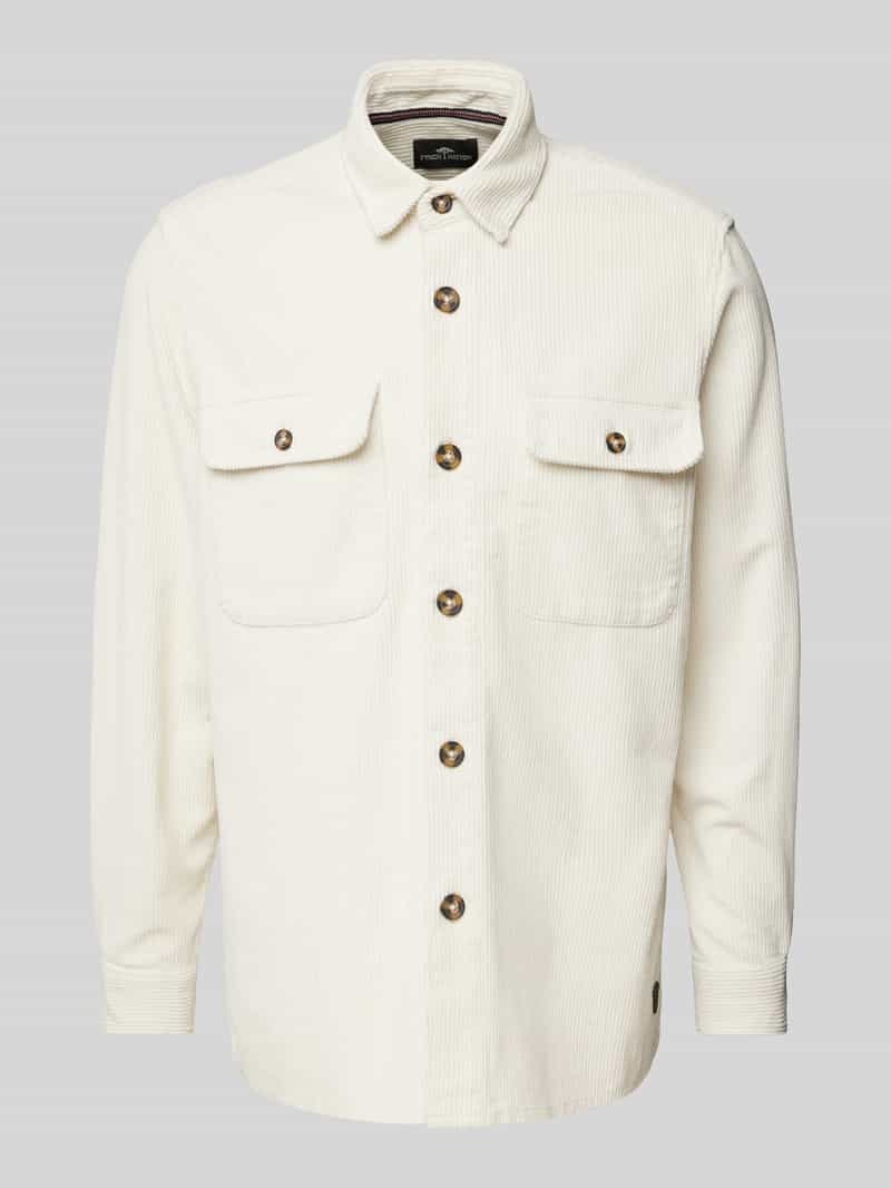 FYNCH-HATTON Overhemdjack met knoopsluiting, model 'Corduroy'