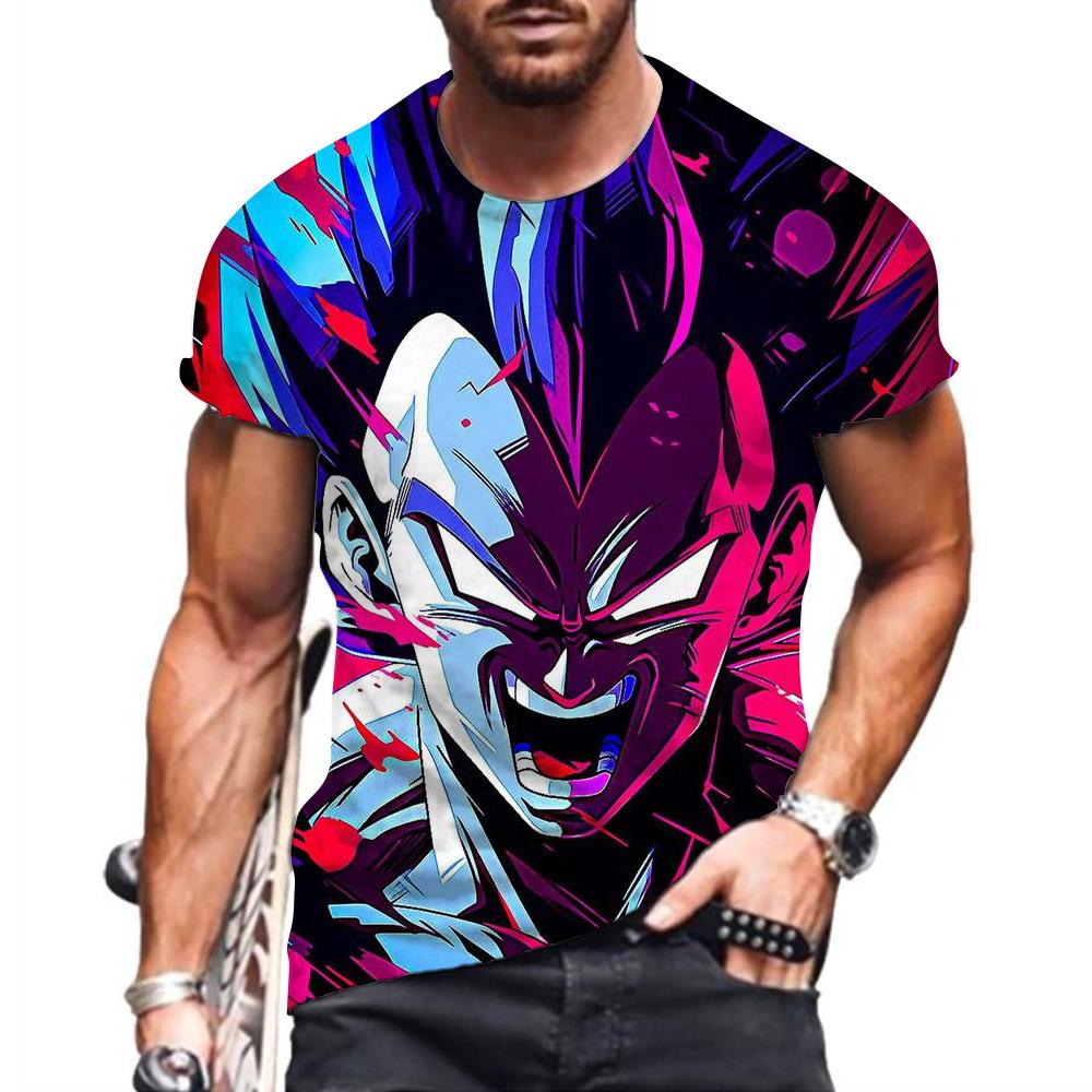 Baibao QIQI Essentials T-shirt Voor Mannen Gedrukt T-shirt Dragon Ball Z Streetwear Tops Goku Vegeta T-shirts Mannen Harajuku Stijl 6XL