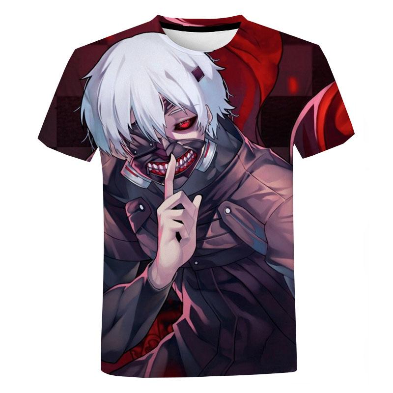 Baibao QIQI Y2K Herenkleding Tokyo Ghoul Grafische T-shirts Ronde Hals Oversized T-shirt Mode Harajuku Streetwear Tops Tees 6XL