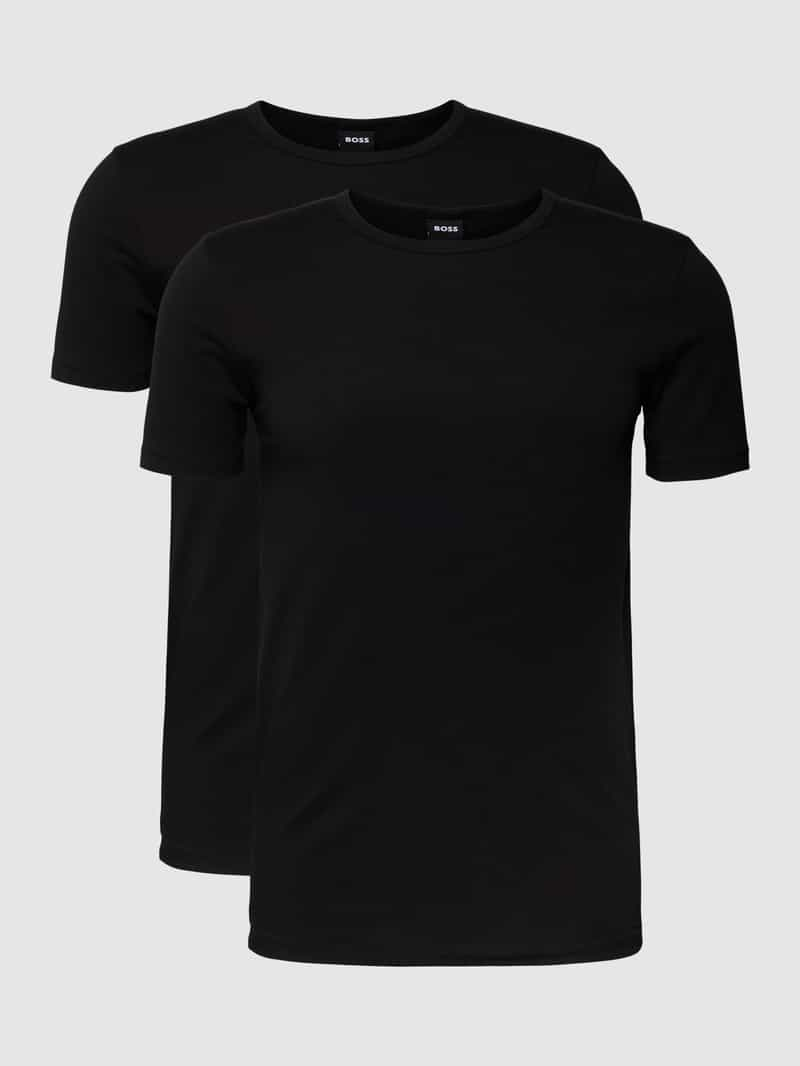 Boss T-shirt met labeldetail in een set van 2 stuks