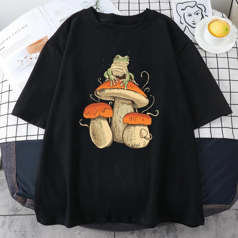 Boutique sports suit series 2 Cottagecore Aesthetic Mushroom Dark Academia Frog Grappig T-shirt Heren Casual Oversize Katoen Korte Mouw Straat Hip Hop T-shirts XS