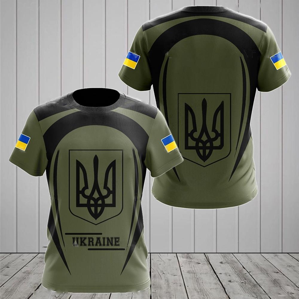 Wendy 3 UKRAINE Heren T-shirt Zomer Korte Mouw Streetwear Oekraïne Nationale Vlag 3D Print Trui Draag Oversized T-shirt Herenkleding S