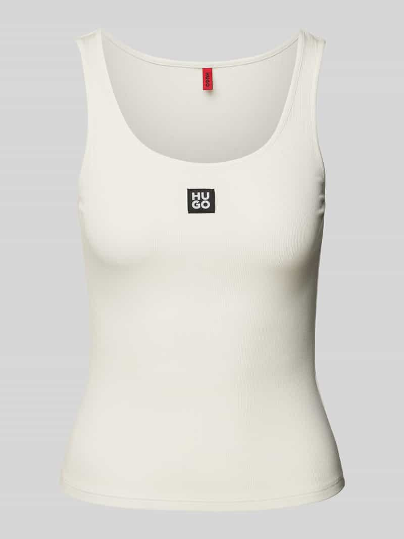 HUGO Tanktop met labelpatch, model 'VEST'