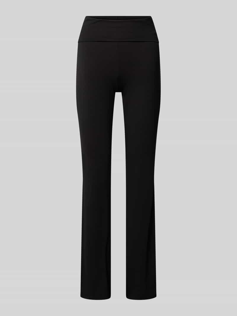 Gina Tricot Flared cut stoffen broek met elastische band