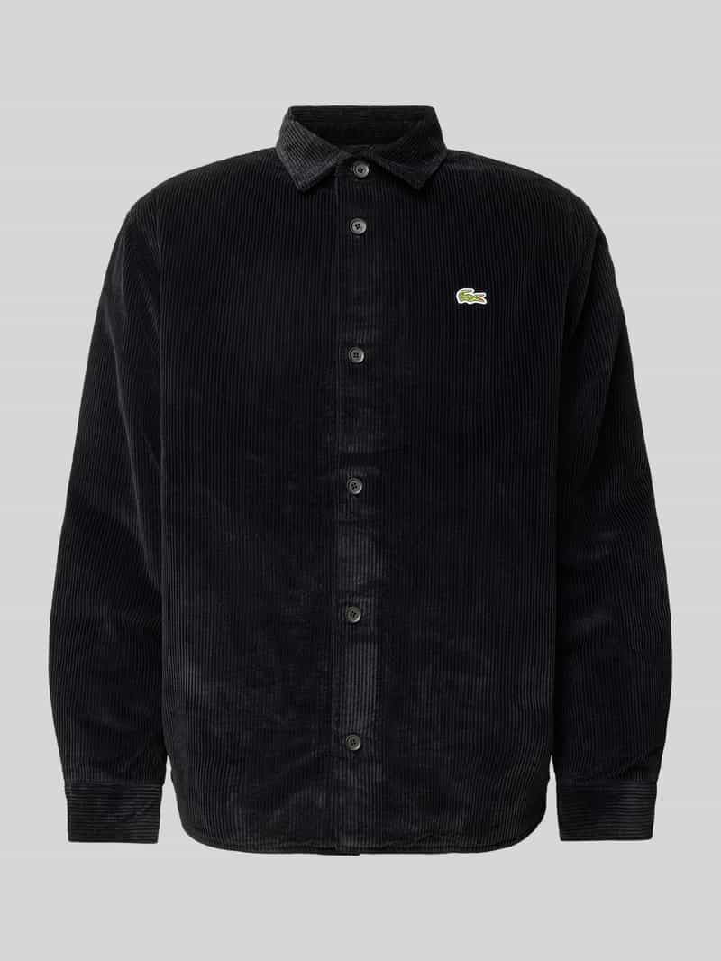 Lacoste Regular fit corduroy overhemd met logopatch, model 'CORDUROY'