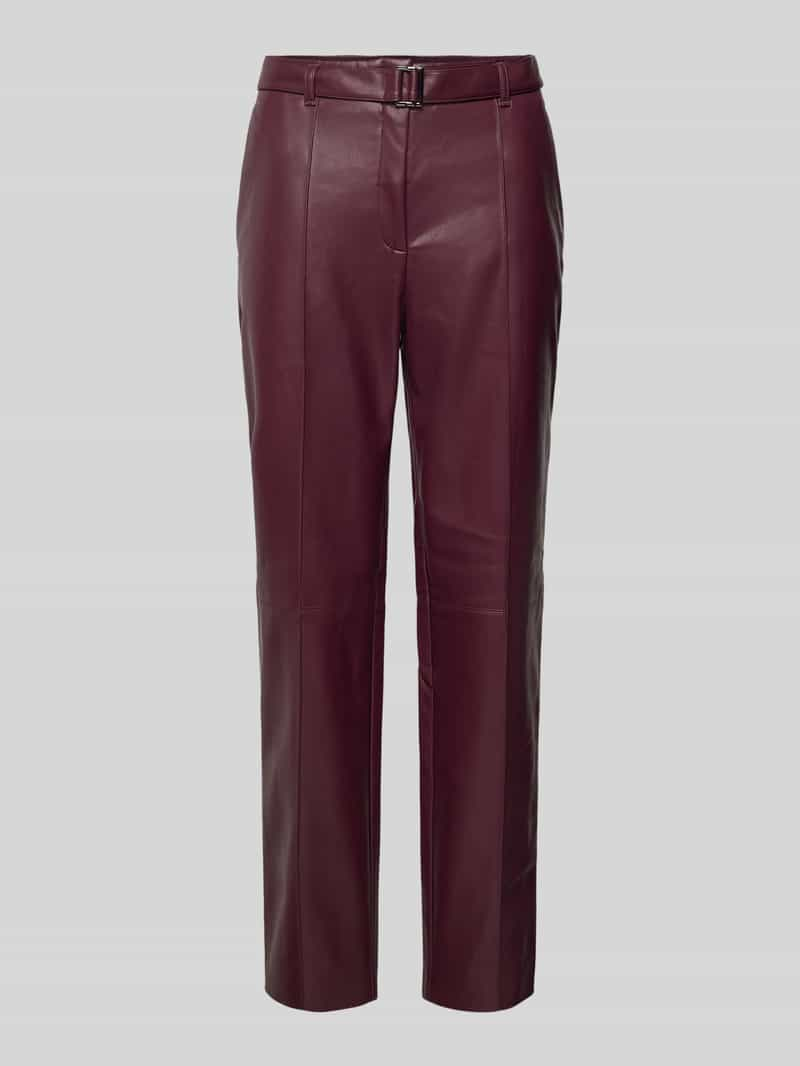 S.Oliver BLACK LABEL Relaxed fit cigarette pants met voering van zachte viscosemix en riem