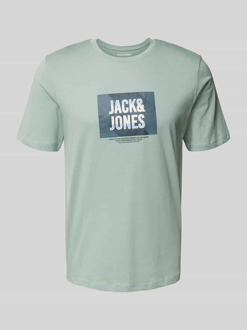 Jack & jones T-shirt met labelprint, model 'HUDSON'