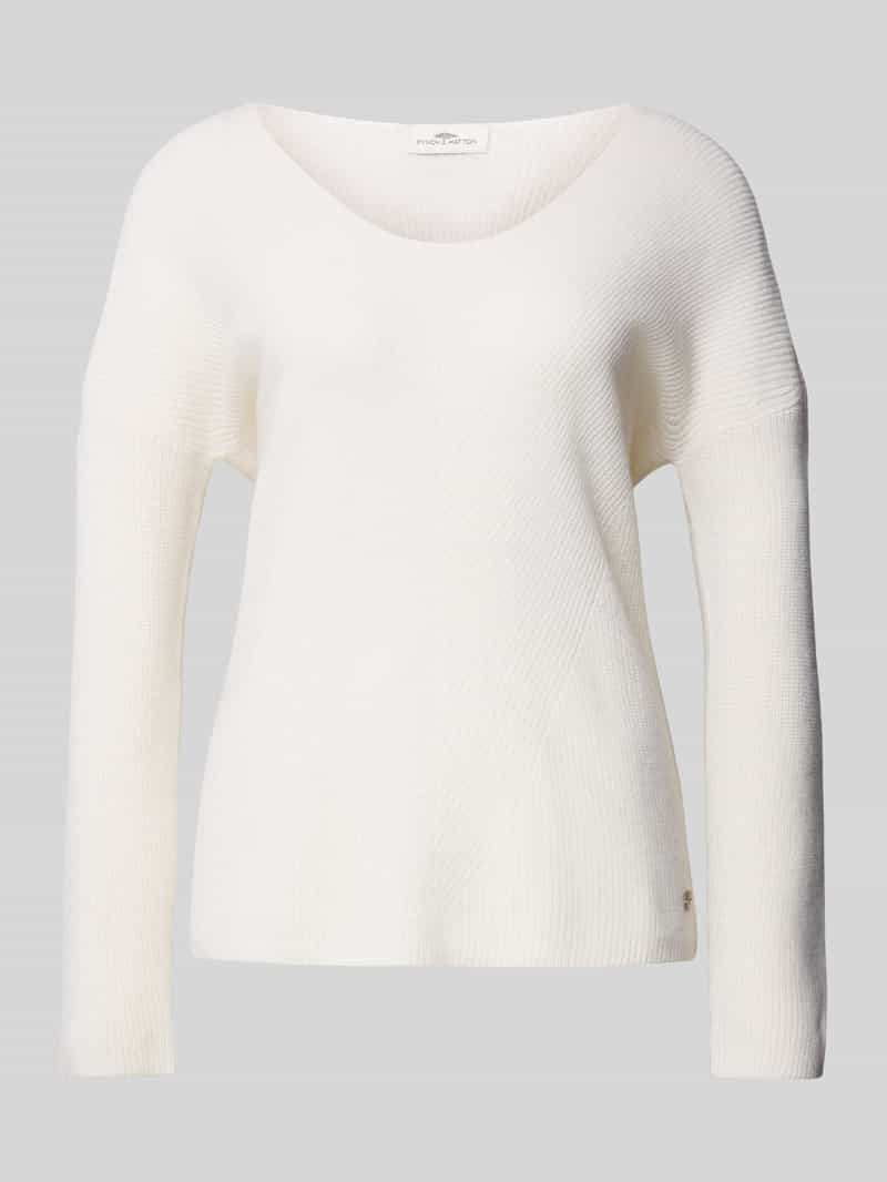 FYNCH-HATTON Kasjmier gebreide pullover met V-hals