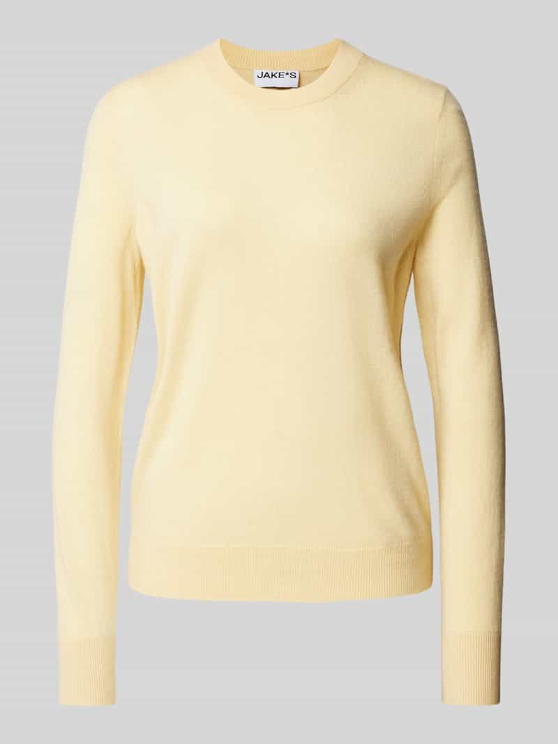 Jake*s Casual Kasjmier pullover met ribboorden