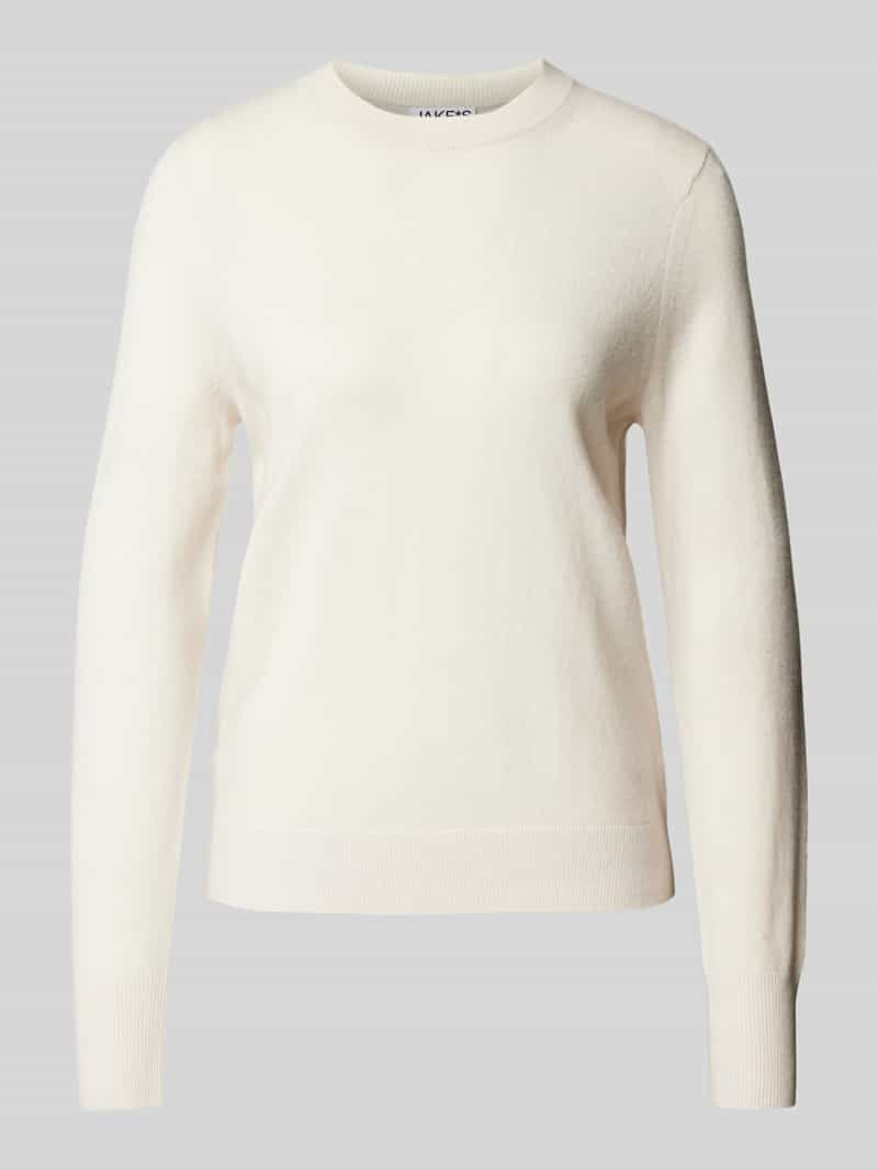 Jake*s Casual Kasjmier pullover met ribboorden