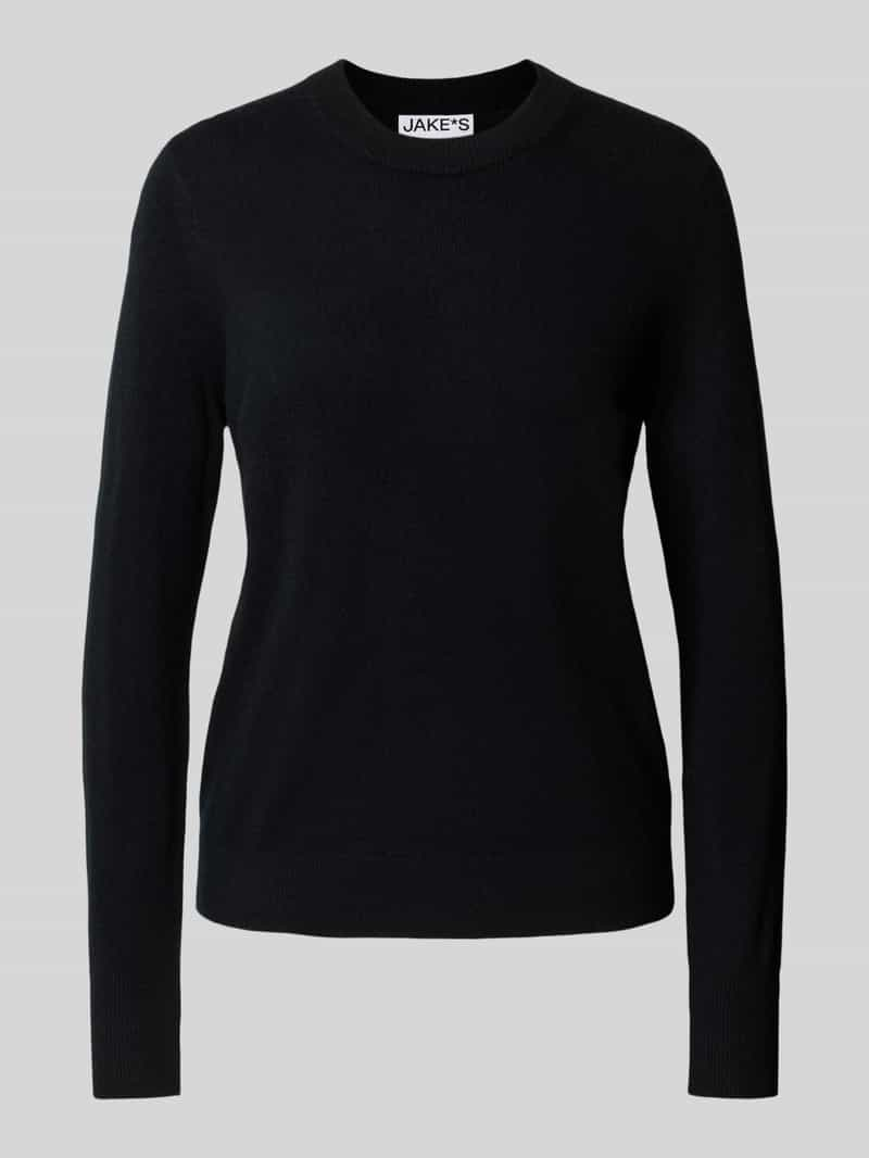 Jake*s Casual Kasjmier pullover met ribboorden