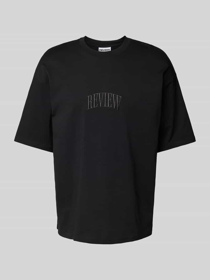 REVIEW T-shirt met labelstitching