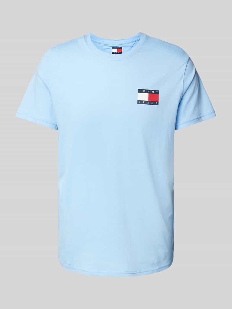 Tommy Jeans Slim fit T-shirt met labelprint, model 'ESSENTIAL'