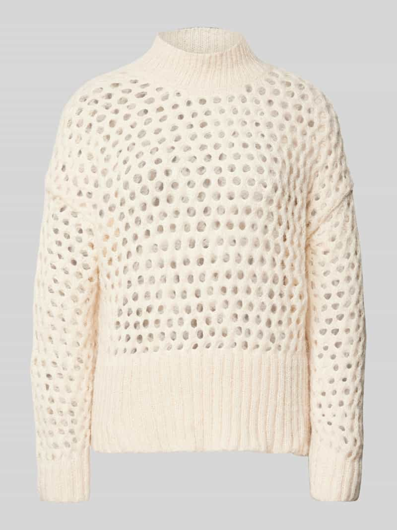 Only Regular fit gebreide pullover met broderie anglaise, model 'BILLIE'