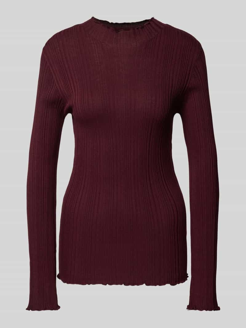 Gina Tricot Gebreide pullover van viscosemix met geschulpte zoom