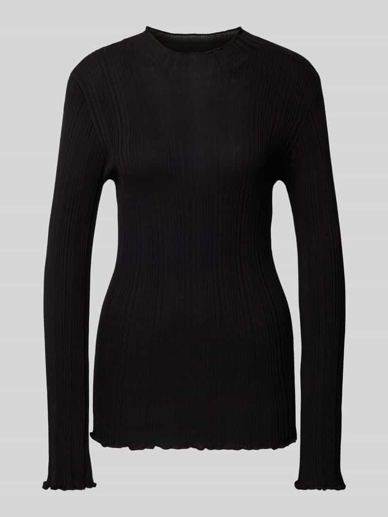 Gina Tricot Gebreide pullover van viscosemix met geschulpte zoom