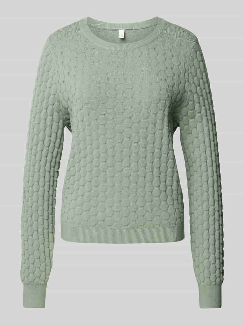 QS Gebreide pullover met structuurmotief